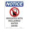 Signmission Safety Sign, OSHA Notice, 24" Height, Aluminum, Irrigated With Reclaimed Sign With Symbol, Portrait OS-NS-A-1824-V-13722 - alternate 1